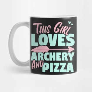 This Girl Loves Archery And Pizza Gift product Mug